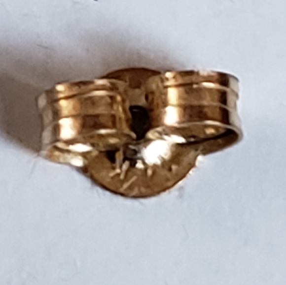 14k gold heart & pearl earrings - Picture 3 of 3